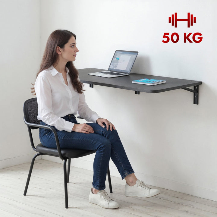 Maclean Klappregal/Aufsatz, schwarz, 100x40 cm, max 50 kg, MC-128 B