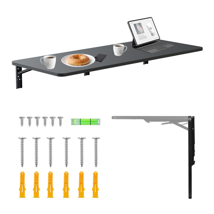 Maclean Klappregal/Aufsatz, schwarz, 100x40 cm, max 50 kg, MC-128 B