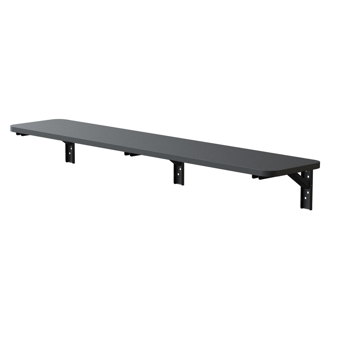 Maclean folding shelf/top, black, 100x20 cm, max. 50 kg, MC-129 B
