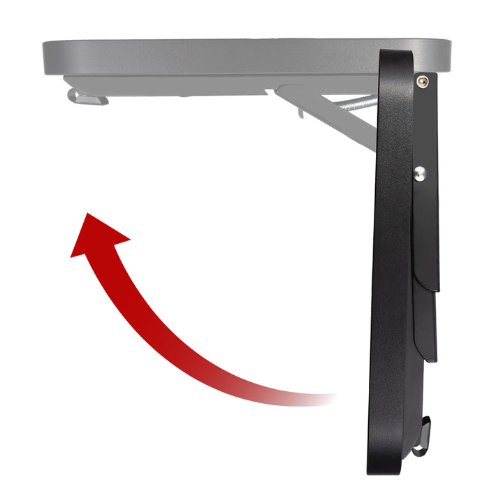 Maclean folding shelf/top, black, 100x20 cm, max. 50 kg, MC-129 B