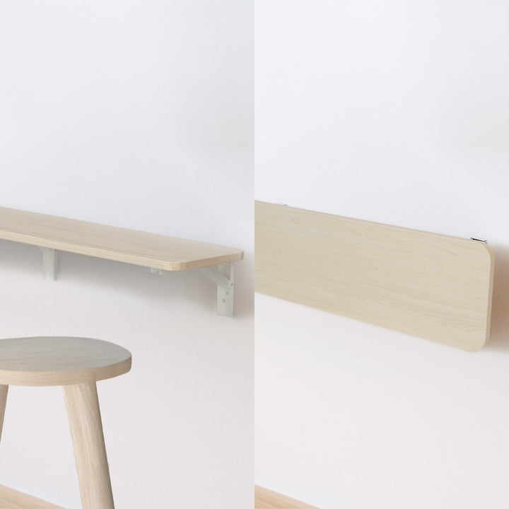 Maclean folding shelf/top, light wood color, 100x20 cm, max.50 kg, MC-129 WD