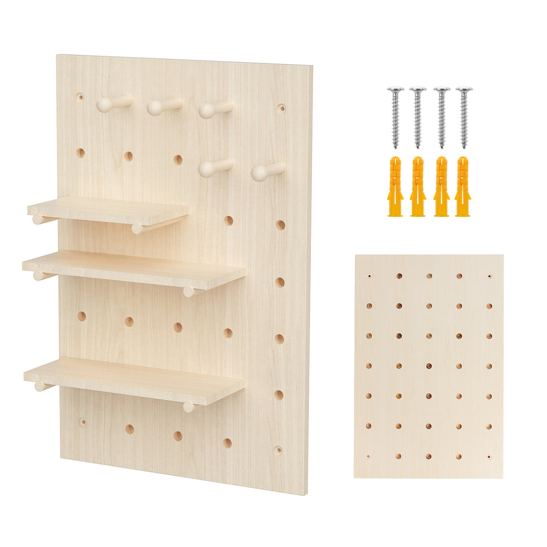 Maclean wooden board organizer, light wood color, 40x60 cm, max. 20 kg, MC-130 WD