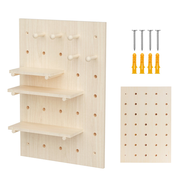 Maclean wooden board organizer, light wood color, 40x60 cm, max. 20 kg, MC-130 WD