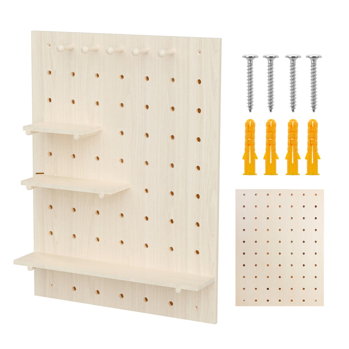 Maclean wooden organizer board, light wood color, 60x80 cm, max. 20 kg, MC-131 WD