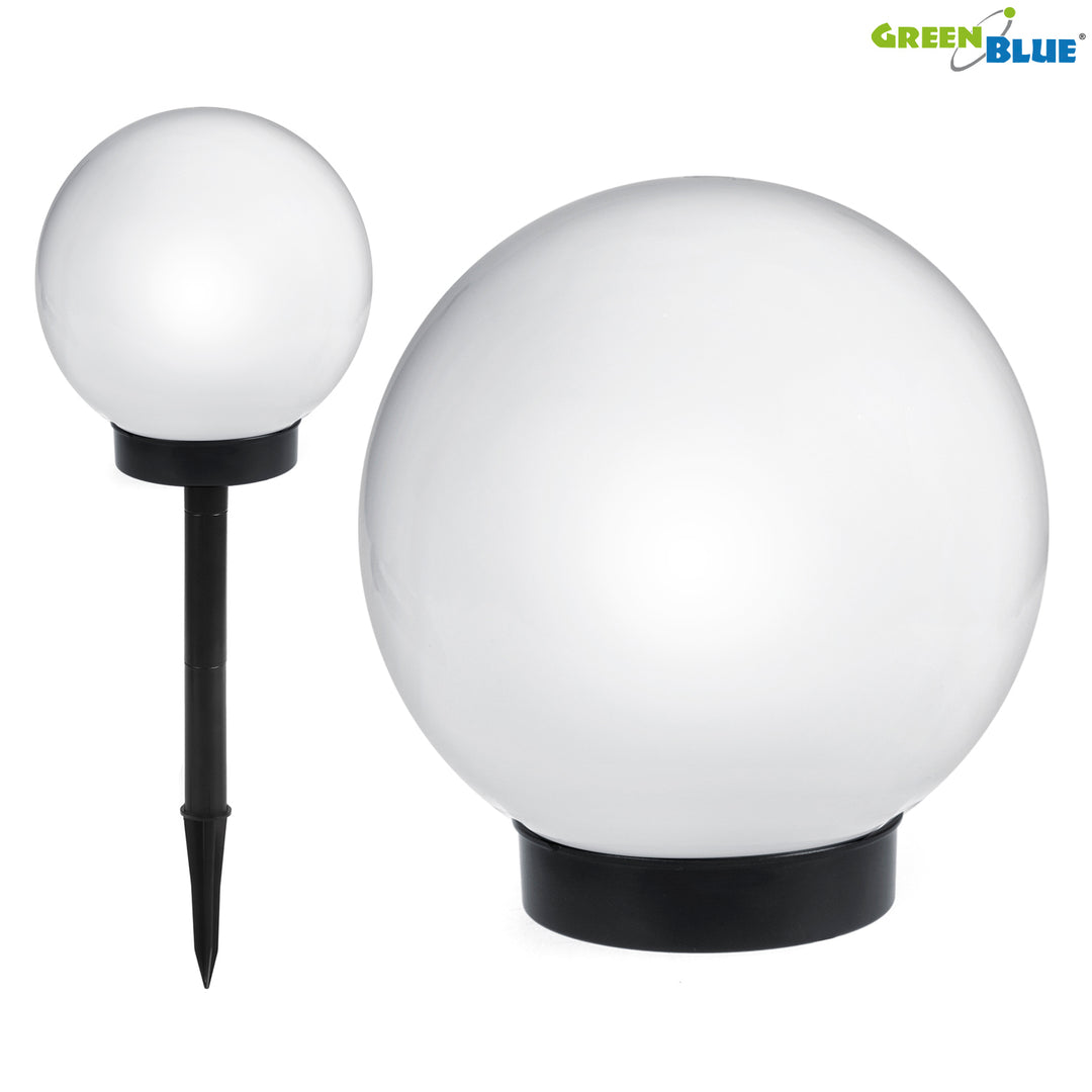 Solar freestanding garden lamp GB167 - sphere 30x30x63cm, color LED, 4 pieces