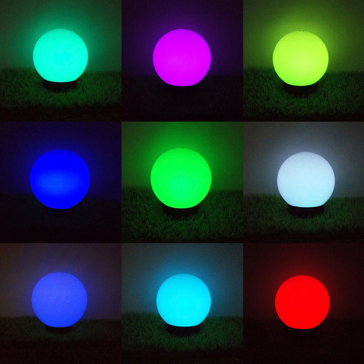 Solar freestanding garden lamp GB167 - sphere 30x30x63cm, color LED, 4 pieces