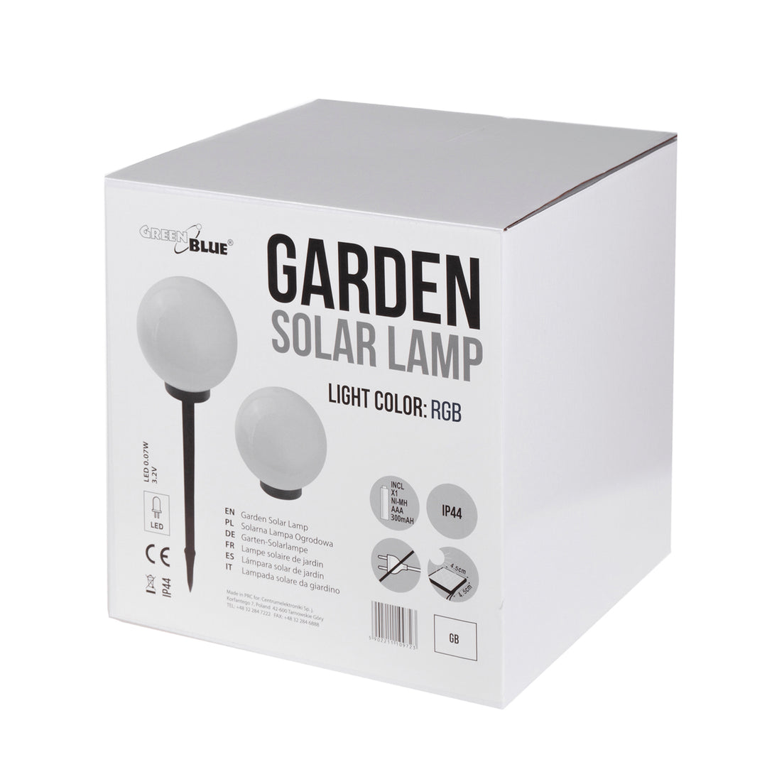 Solar freestanding garden lamp GB167 - sphere 30x30x63cm, color LED, 4 pieces