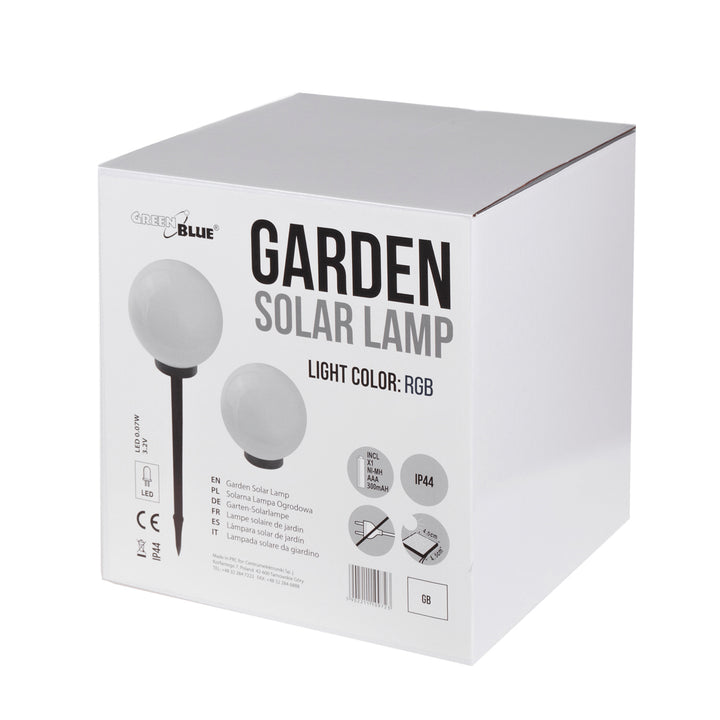 Solar freestanding garden lamp GB167 - sphere 30x30x63cm, color LED, 4 pieces