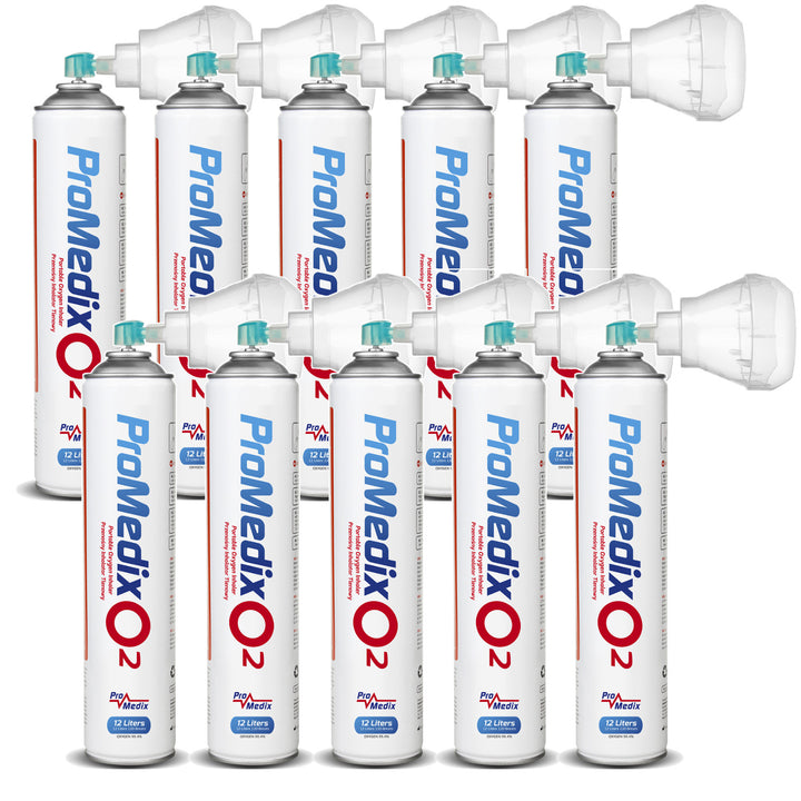 Portable 99.4% canned oxygen inhaler Promedix 12L, PR-994, 10 units
