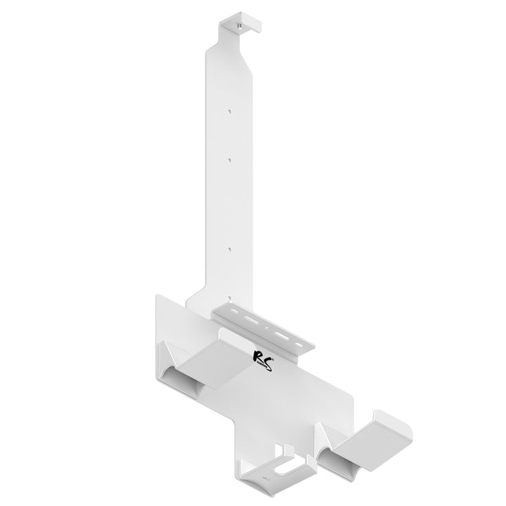 Support mural blanc PS5 avec support de tablette, 10kg max,RS181 + Support mural blanc pour console Playstation 5, 10kg max, NanoRS RS180