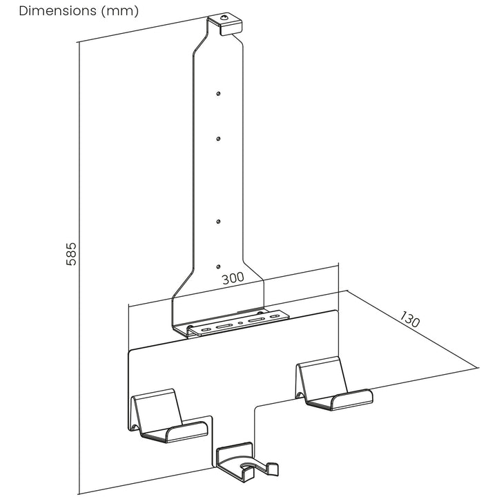 Support mural blanc PS5 avec support de tablette, 10kg max,RS181 + Support mural blanc pour console Playstation 5, 10kg max, NanoRS RS180
