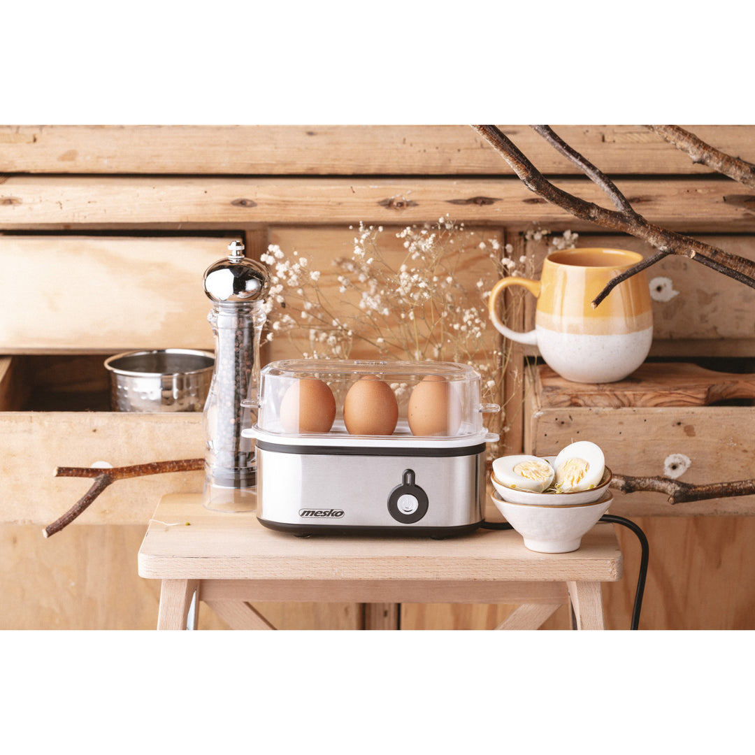 Cocedor de huevos Mesko MS 4485 para 1-3 huevos, 350W, pinza, enchufe UK