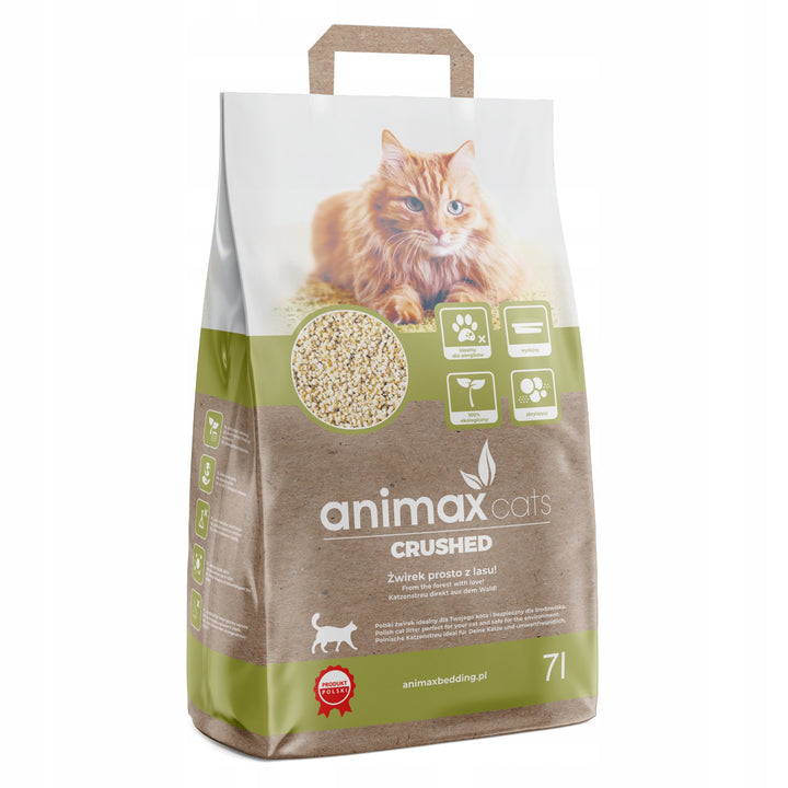 Clumping litter, classic, crushed, 7 liters + clumping litter, green tea, crushed, 7 liters, Animax