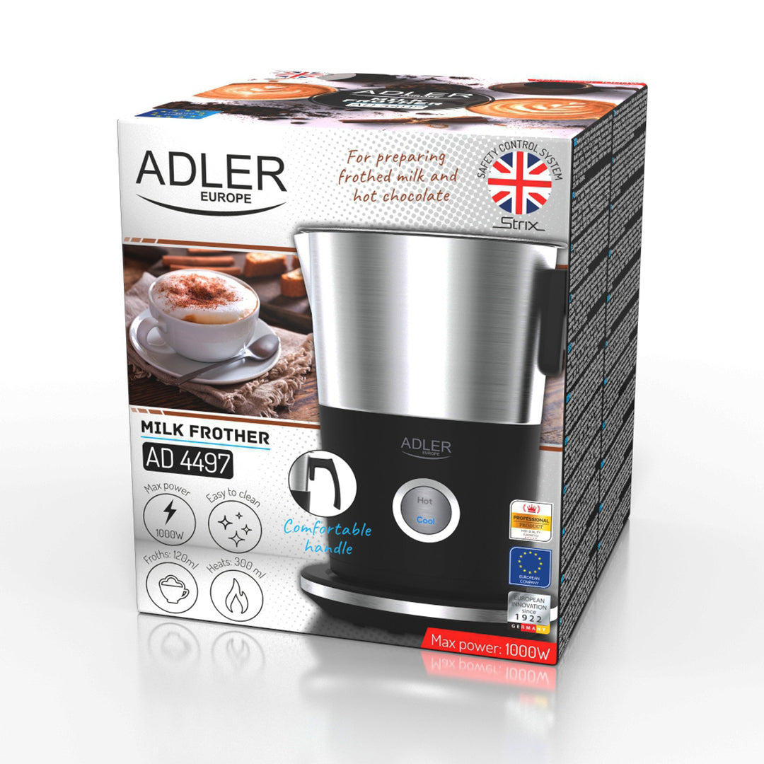 Adler milk frother, electric, hot and cold, max. 1000W, AD 4497