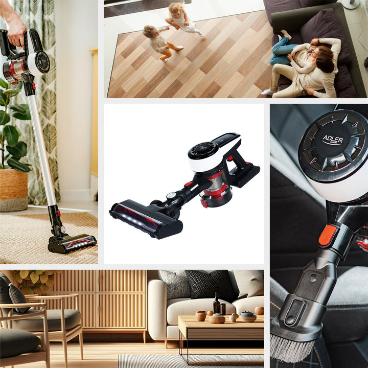 Adler AD 7048 cordless black handheld upright vacuum cleaner