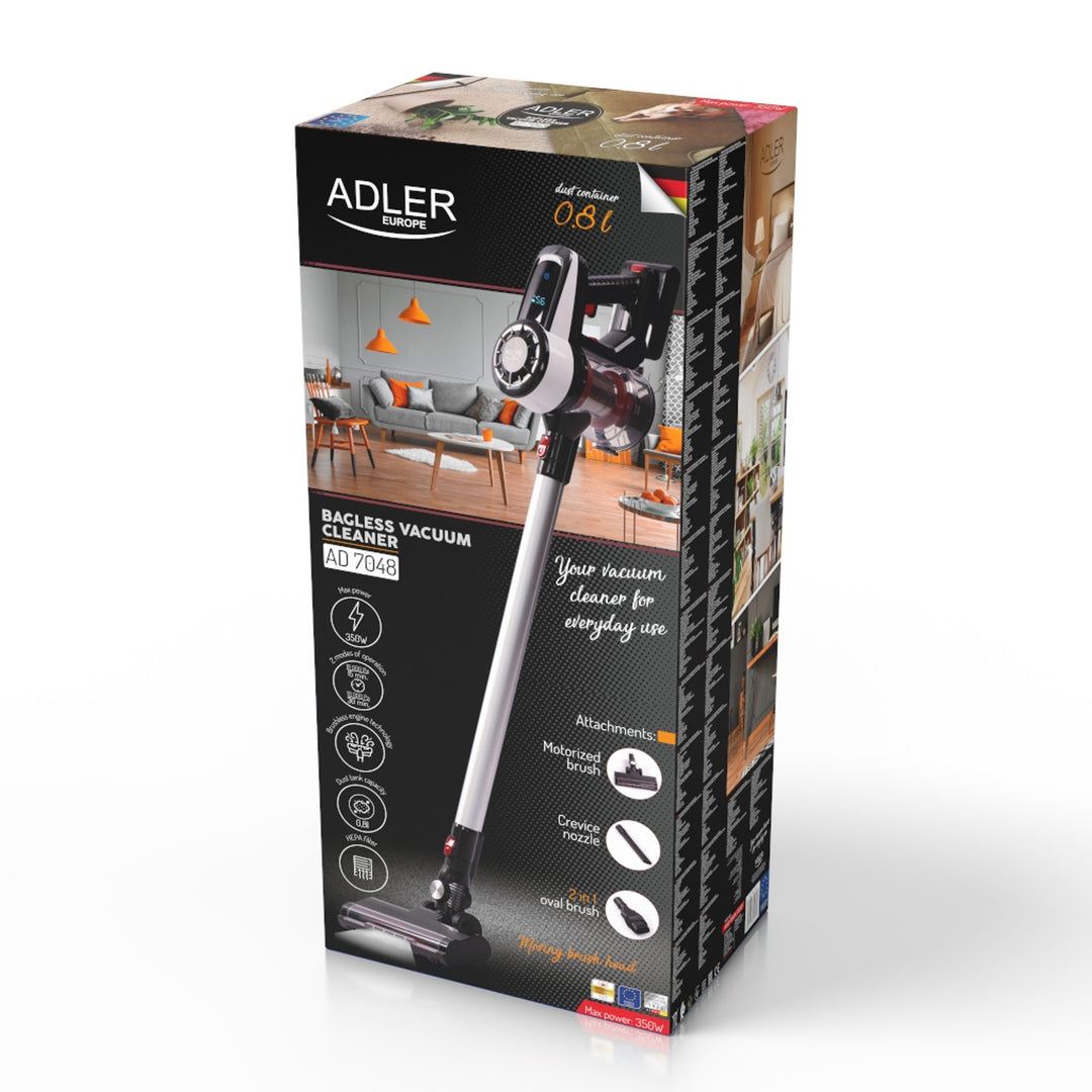 Adler AD 7048 cordless black handheld upright vacuum cleaner
