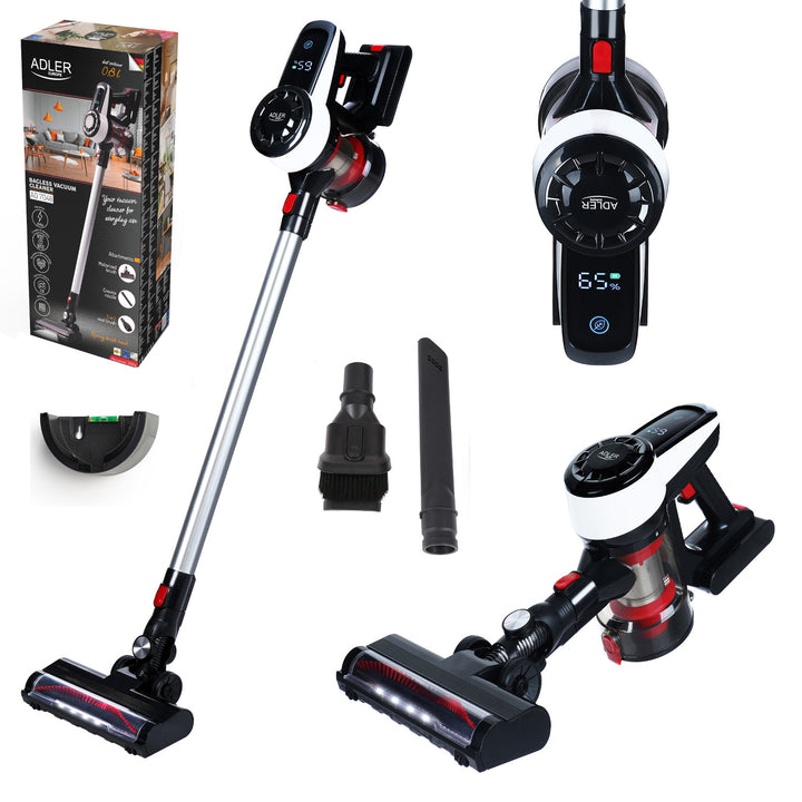 Adler AD 7048 cordless black handheld upright vacuum cleaner
