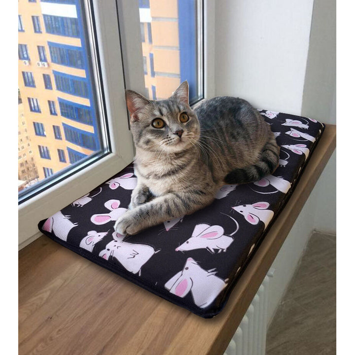 Cat cushion bed for windowsill 25x55cm Bertoni pattern MYSZKI