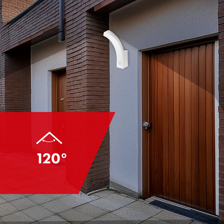 Maclean motion sensor LED lamp, PIR motion sensor, white, 20W, IP65, 2000lm, neutral white (4000K) MCE512 W, 2 pieces