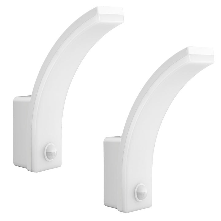 Maclean motion sensor LED lamp, PIR motion sensor, white, 20W, IP65, 2000lm, neutral white (4000K) MCE512 W, 2 pieces