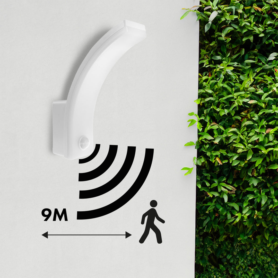 Maclean motion sensor LED lamp, PIR motion sensor, white, 20W, IP65, 2000lm, neutral white (4000K) MCE512 W, 4 pieces