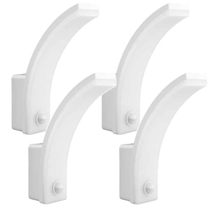 Maclean motion sensor LED lamp, PIR motion sensor, white, 20W, IP65, 2000lm, neutral white (4000K) MCE512 W, 4 pieces