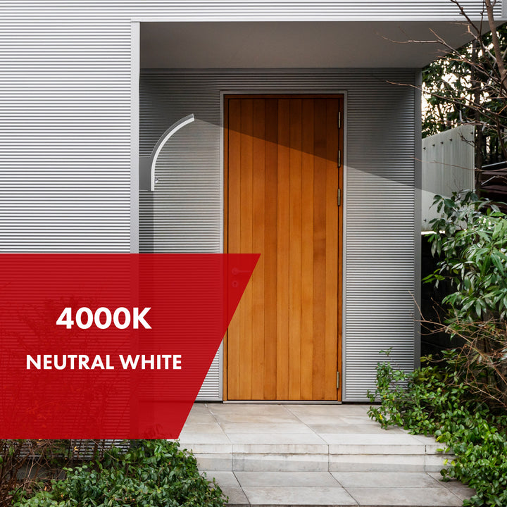 Maclean motion sensor LED lamp, PIR motion sensor, grey, 20W, IP65, 2000lm, neutral white (4000K) MCE512 GR, 4 pieces