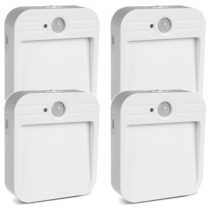 Maclean LED-Treppenlicht, mit Bewegungsmelder, Temp. 4000K, 3,7V/500mAh, 4 LEDs, Reichweite 3-4m, MCE236, 4 Stück