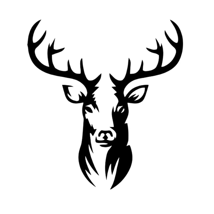 Opengewerkte afbeelding, 3D wanddecoratie, 3D afbeelding "Hert" 70x65cm zwart