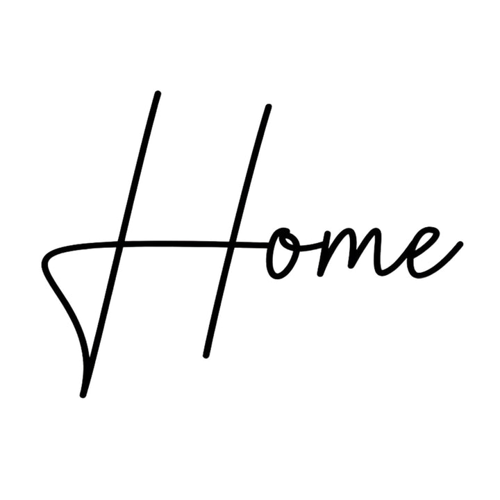 Image ajourée, décoration murale 3D, image 3D "Home" 80x49cm noir