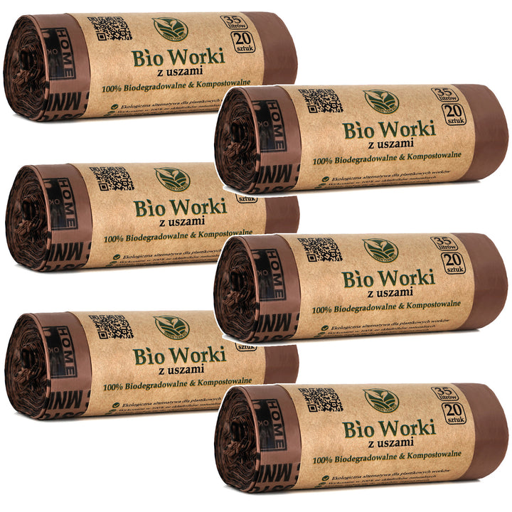 BIO compostable biodegradable bags 35 liters 6x20 pieces