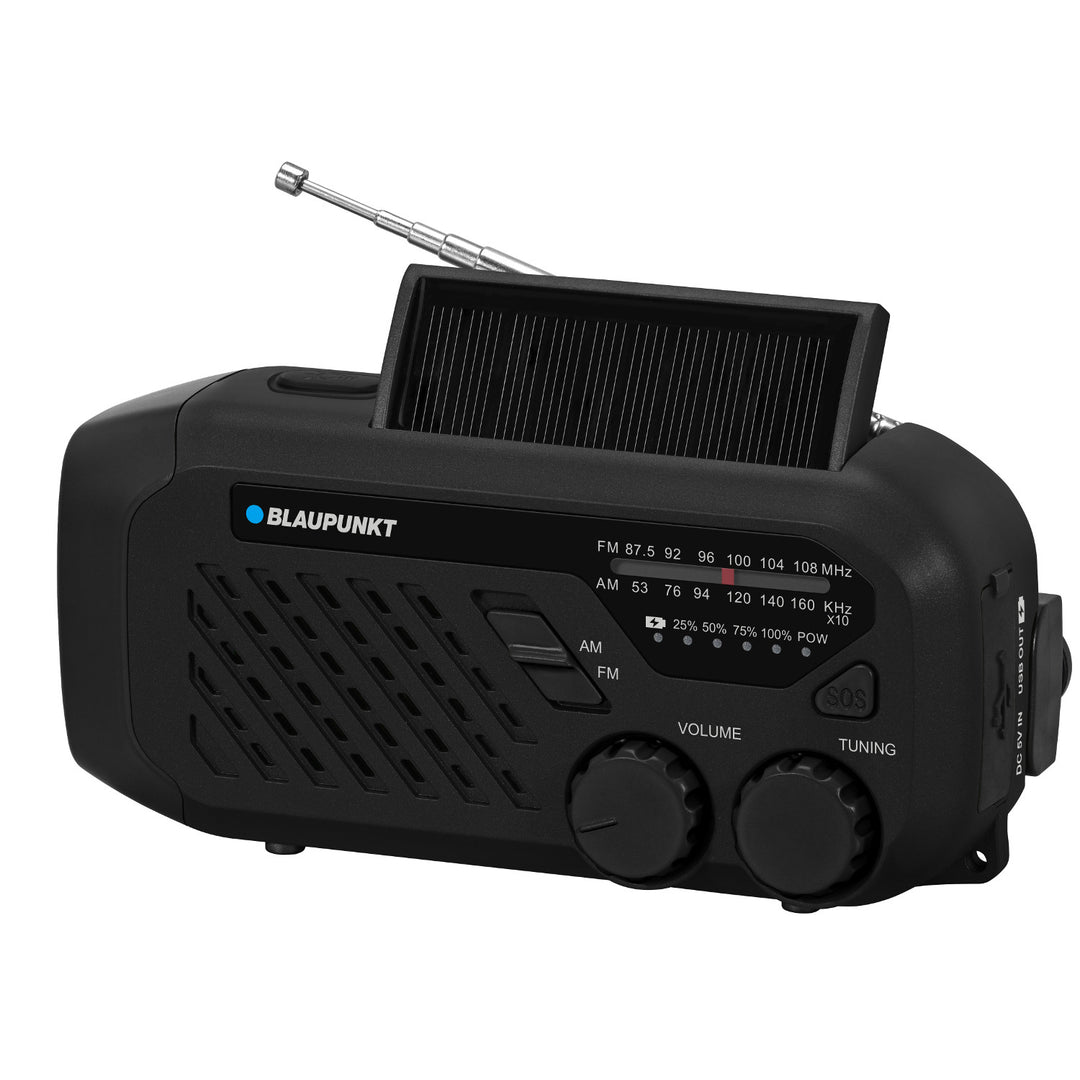 Blaupunkt mains/battery radio, LED flashlight, SOS signaling, Antenna, ER10