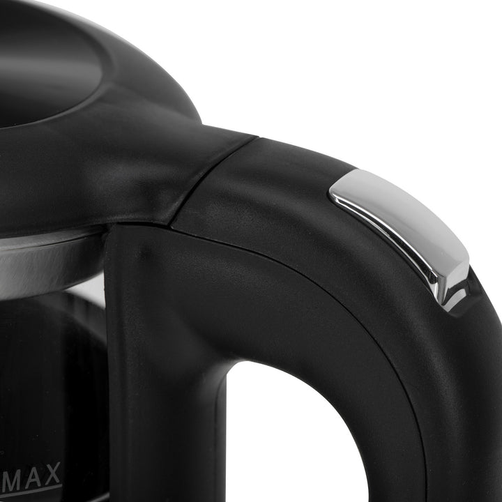 Adler Electric Glass Kettle 1.7L, Black and Silver, Temperature Control, LED Display, AD 1305 bs