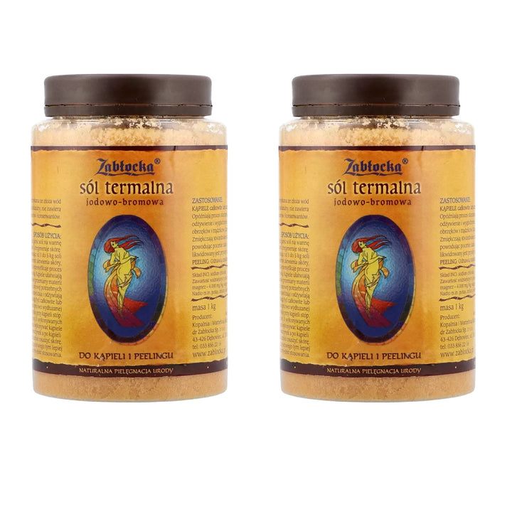 Thermal iodine-bromine salt, Zablocki - for bathing and scrubbing, 1 kg 2 pieces