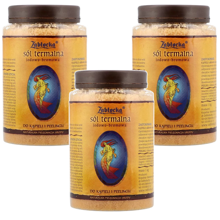 Thermal iodine-bromine salt, Zablocki - for bathing and scrubbing, 1 kg 3 pieces