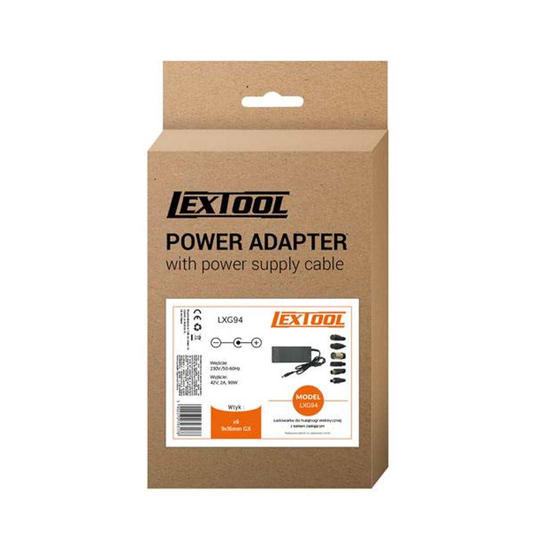 Chargeur Lextool pour scooters et véhicules électriques, 6 prises, 230V AC, 42V DC 2A, LXG94