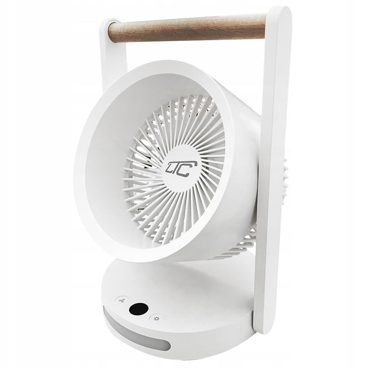 LTC wireless desk fan, night light and LED display, 5 speed levels, 3600 mAh battery, LXWB17