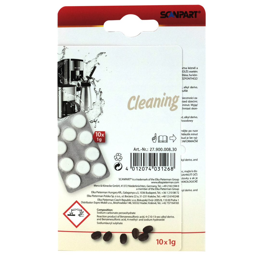 Coffee machine cleaning tablets, 10 pieces, universal, Scanpart, 2 packs