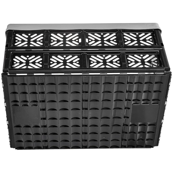 Keeeper plastic folding basket, shopping bin, 32L, grey-black