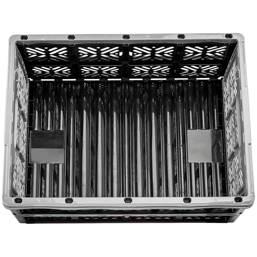 Keeeper plastic folding basket, shopping bin, 32L, grey-black