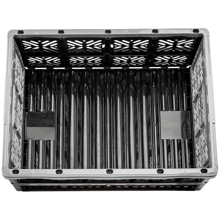 Keeeper plastic folding basket, shopping bin, 32L, grey-black