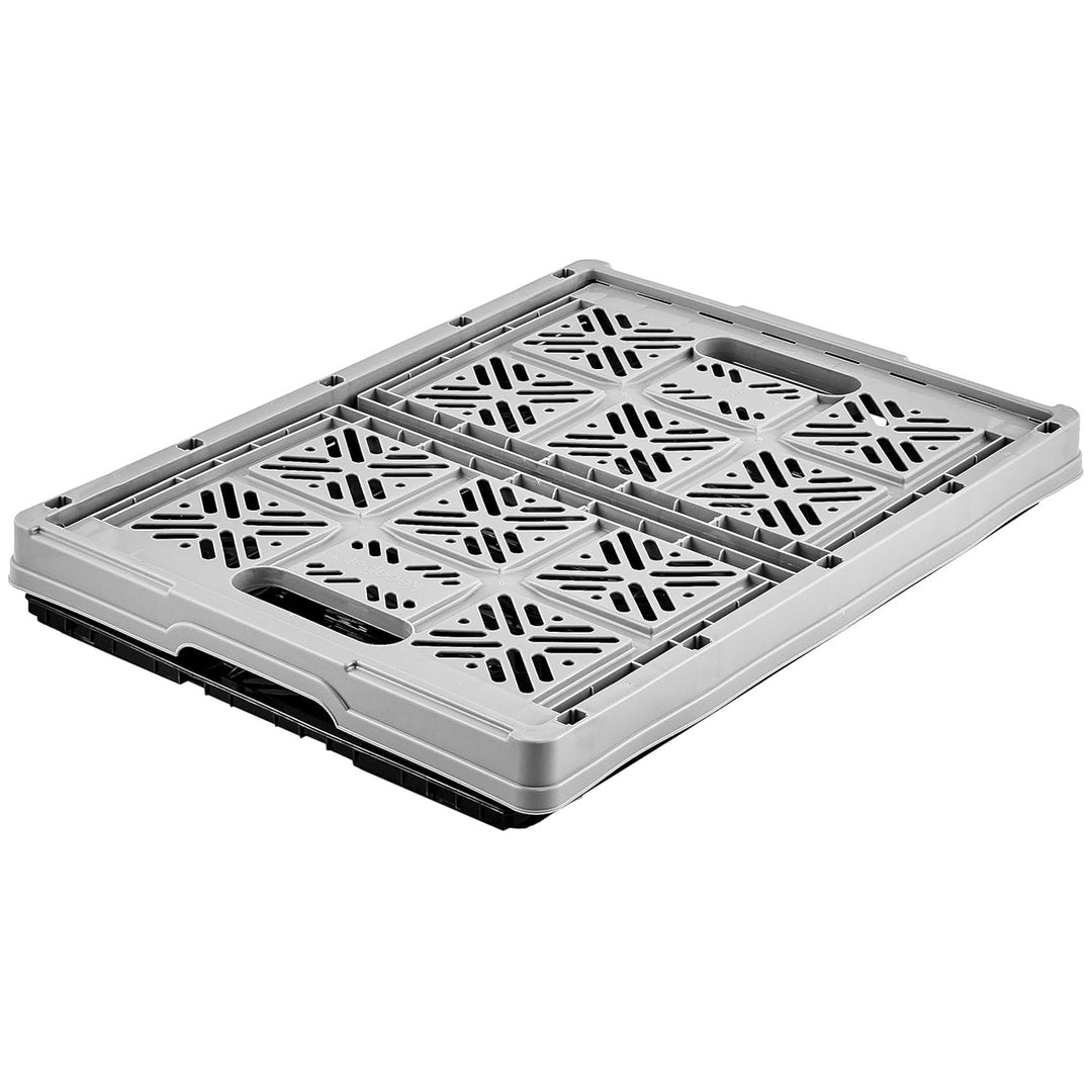 Keeeper plastic folding basket, shopping bin, 32L, grey-black