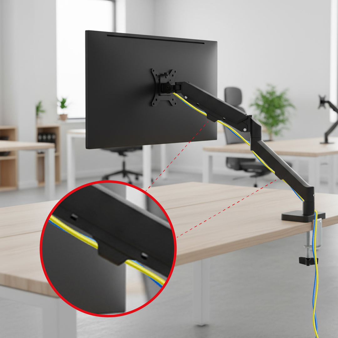 Maclean Monitorhalterung, Gasfeder, 17"-32", 2-10kg, schwarz, MC-133