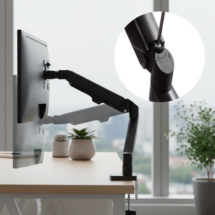 Maclean Monitorhalterung, Gasfeder, 17"-32", 2-10kg, schwarz, MC-133