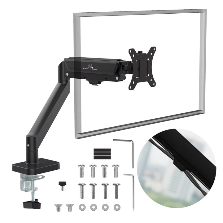 Maclean Monitorhalterung, Gasfeder, 17"-32", 2-10kg, schwarz, MC-133
