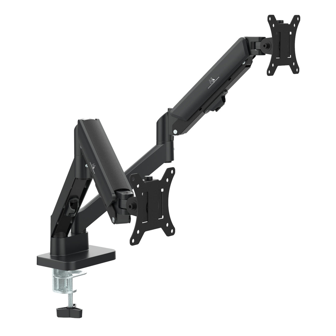 Bevestiging voor 2 Maclean monitoren, gasveer, 17"-32", 2-10kg, zwart, MC-134