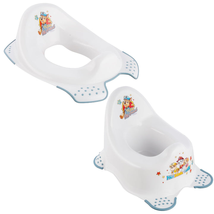 Psi Patrol non-slip toilet seat pad - Paw Patrol+ Psi Patrol non-slip nightstand, White, Max 15kg