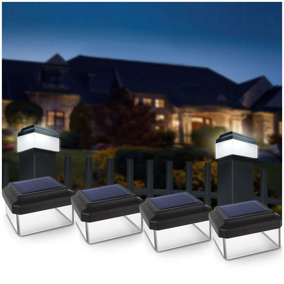 GreenBlue solar LED pole light, 60x60mm, envelope canopy, GB126, 4 pieces