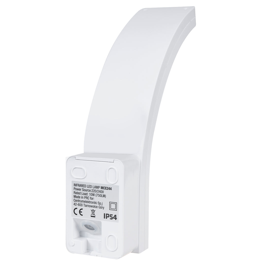 Maclean motion sensor LED lamp, PIR motion sensor, white, 10W, IP54, 750lm, neutral white (4000K) MCE244 W. 2 Pices