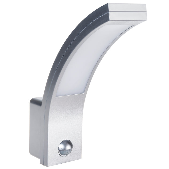 Maclean LED-Lampe mit Bewegungsmelder, PIR-Bewegungsmelder, silber, 10W, IP54, 750lm, neutralweiß (4000K) MCE244 S, 2 Stück